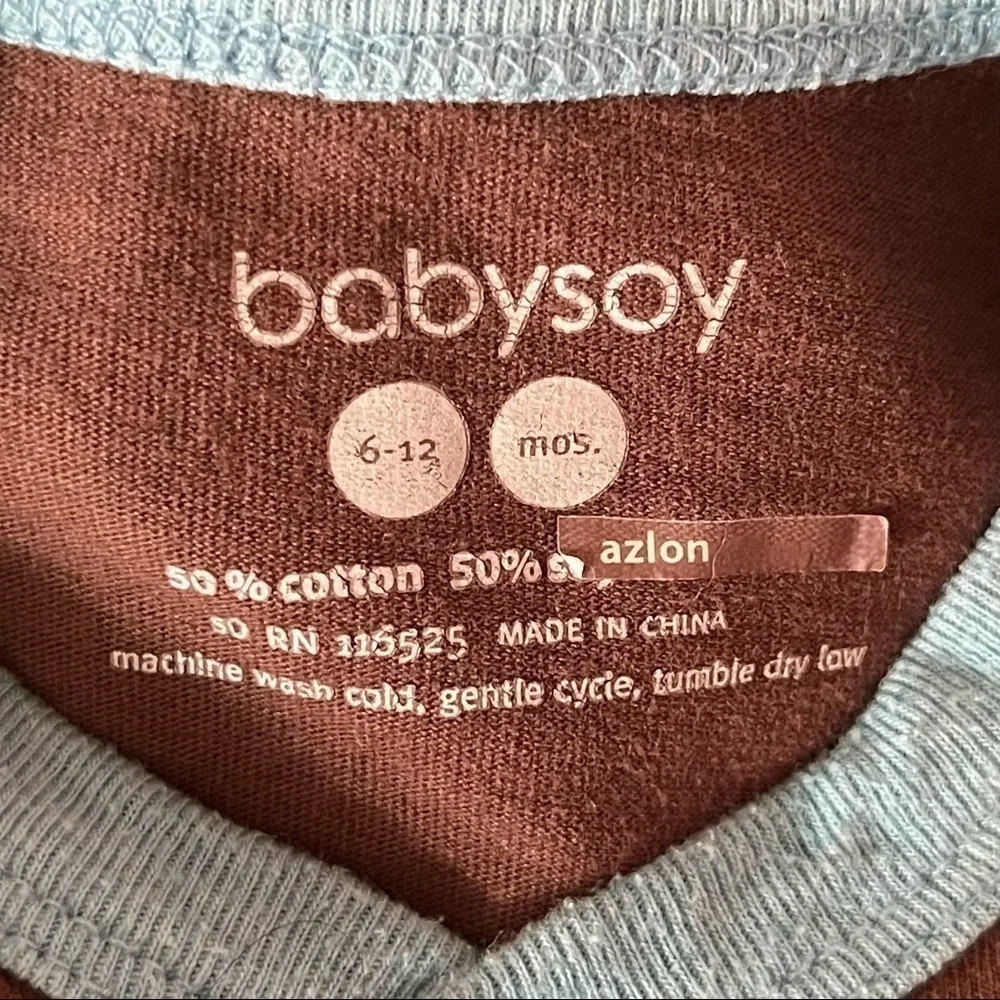 babysoy Bodysuit Onesie Size 6-12M